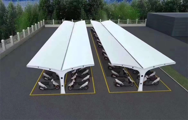 Y型膜結構自行車棚